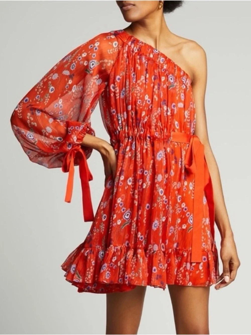 alexis one shoulder dress Alexis One Shoulder Gown - Cobalt Blue